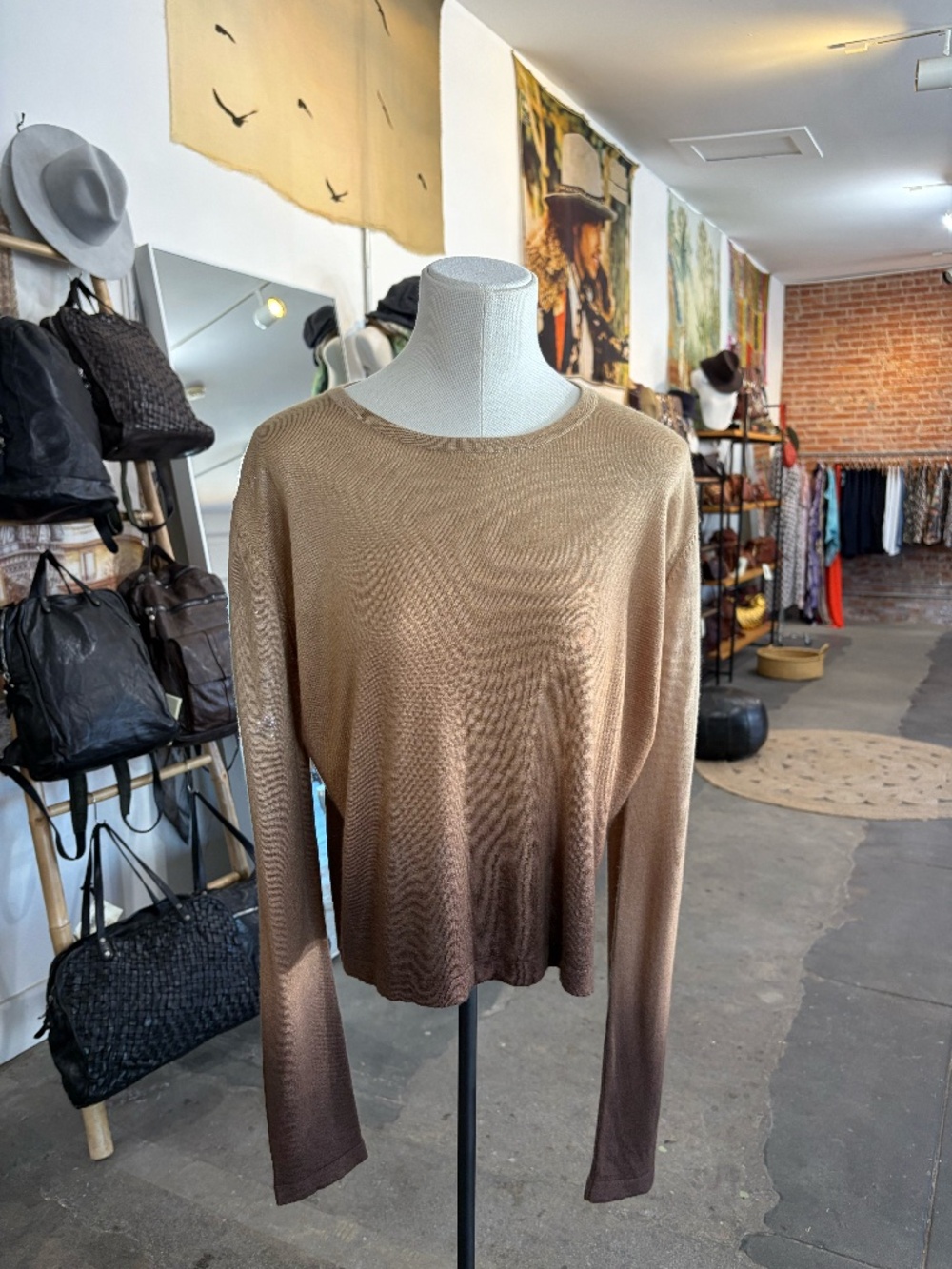 Parkerblue Cashmere Ombre Dye Mocha Long sleeve